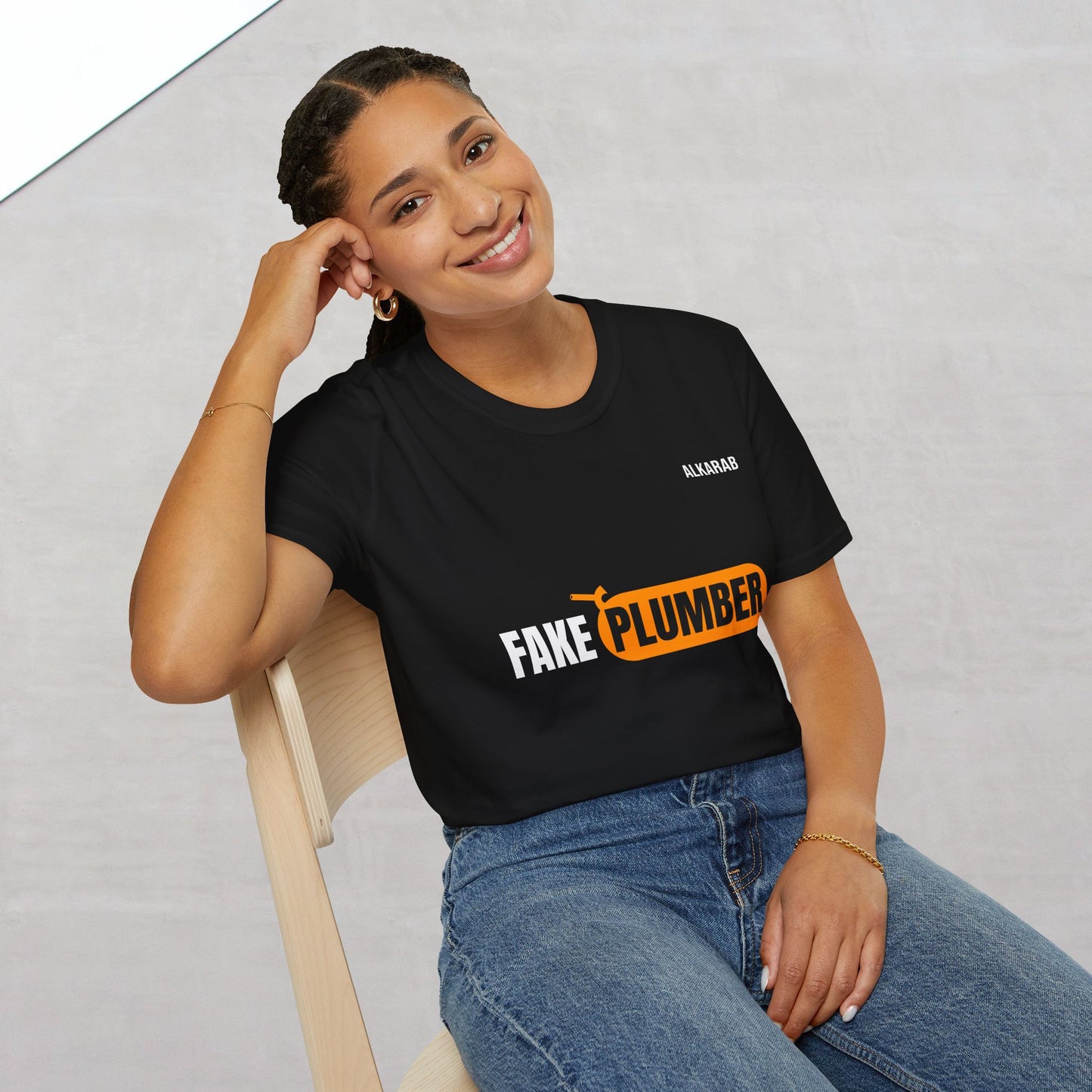 FAKE PLUMBER – Funny Unisex T-Shirt | Printed in USA