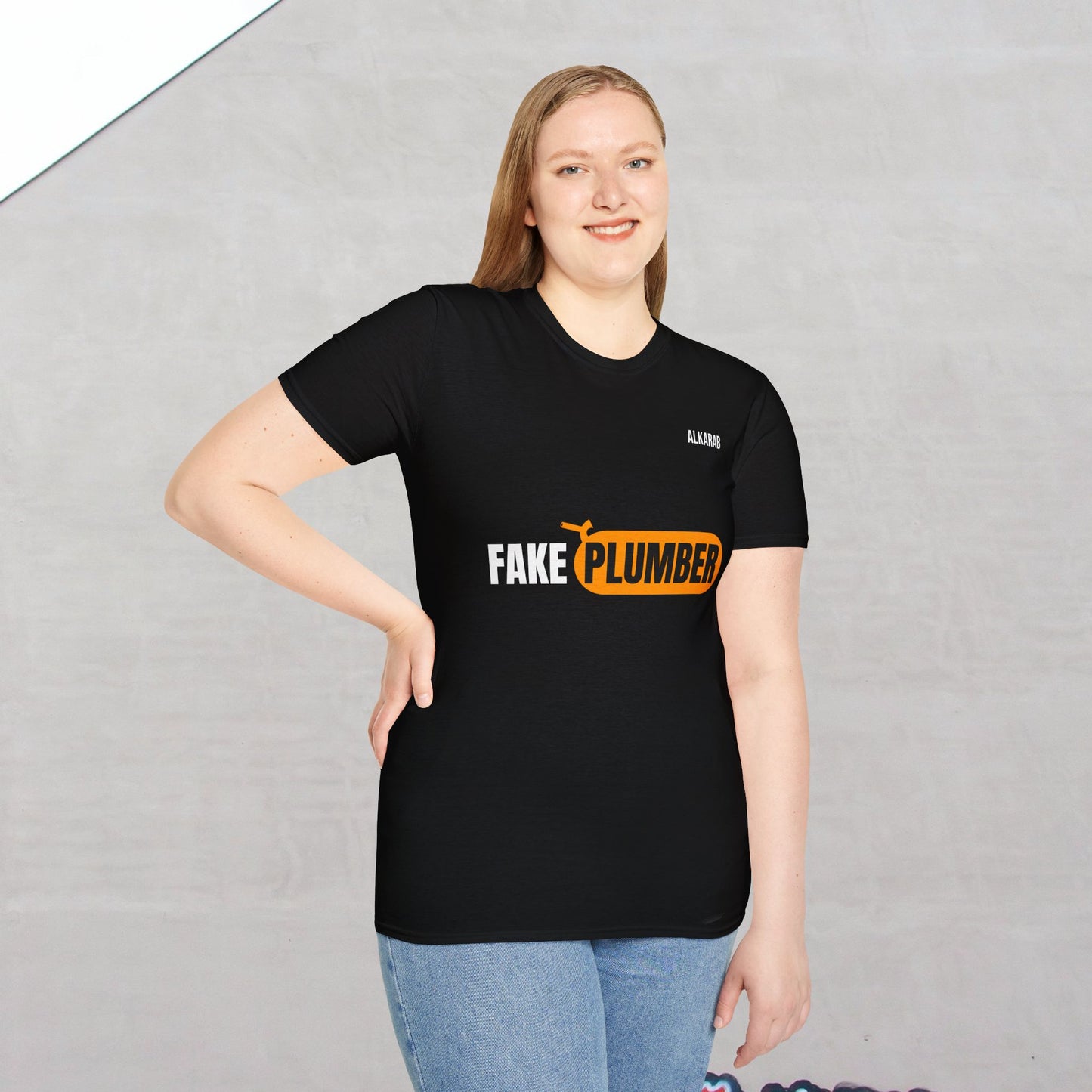 FAKE PLUMBER – Funny Unisex T-Shirt | Printed in USA