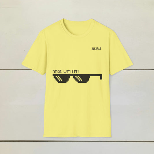 Deal With It T-Shirt – Funny Meme Shirt – ALKARAB Unisex Cotton Tee