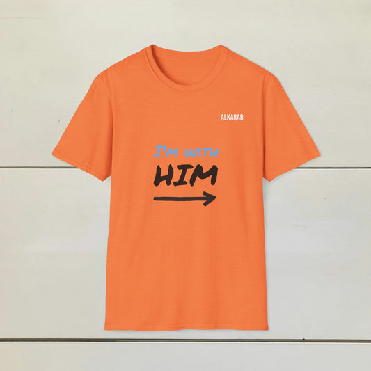 I’m With Him T-Shirt – Funny Couples Matching Tee – ALKARAB Unisex Soft Cotton