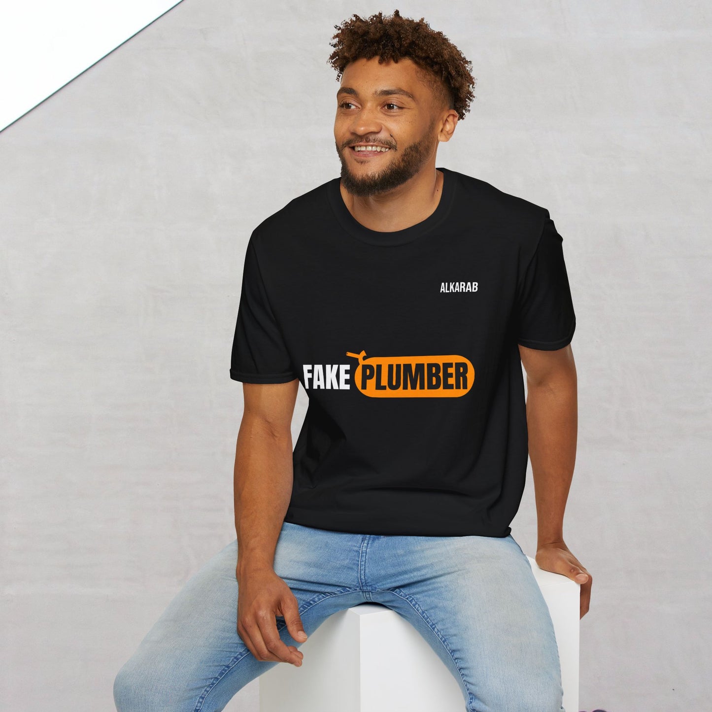 FAKE PLUMBER – Funny Unisex T-Shirt | Printed in USA